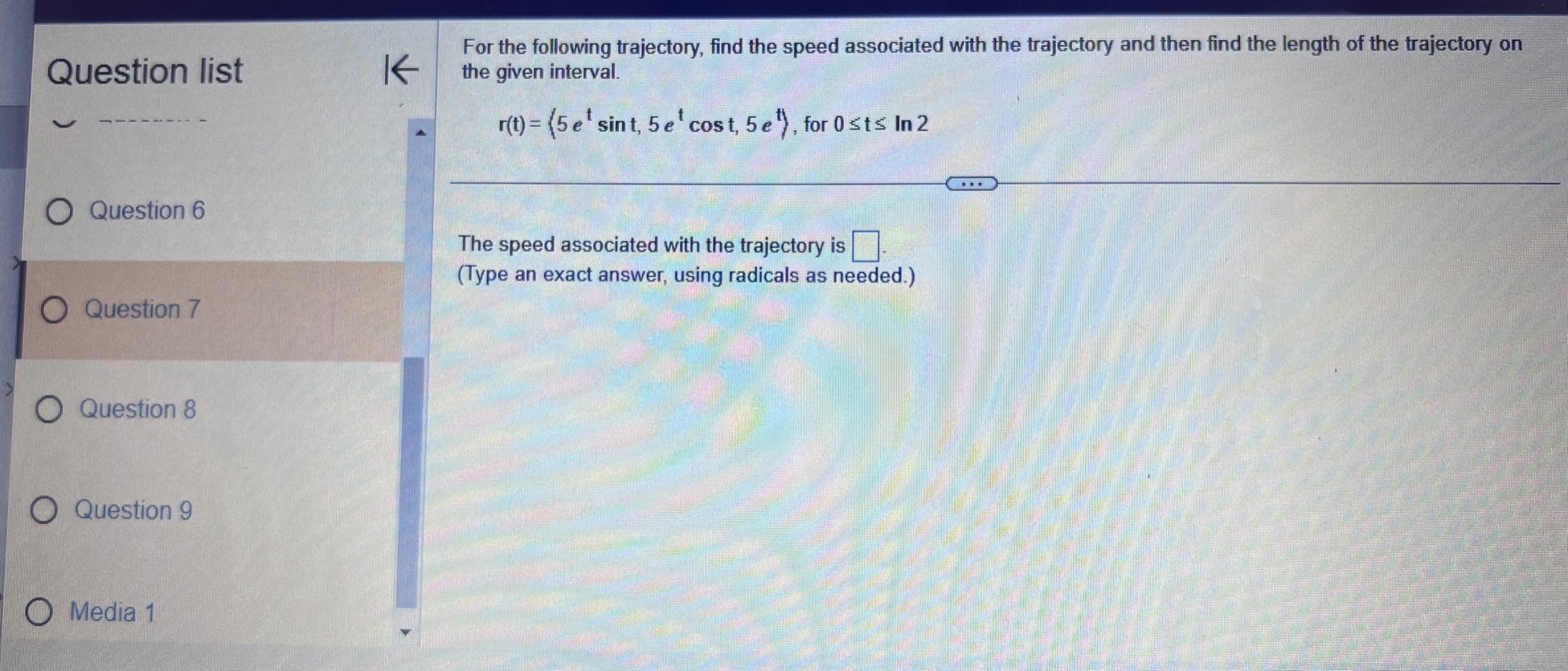 = (6 cost + 6t sin t,6 sint - 6t cost) ,