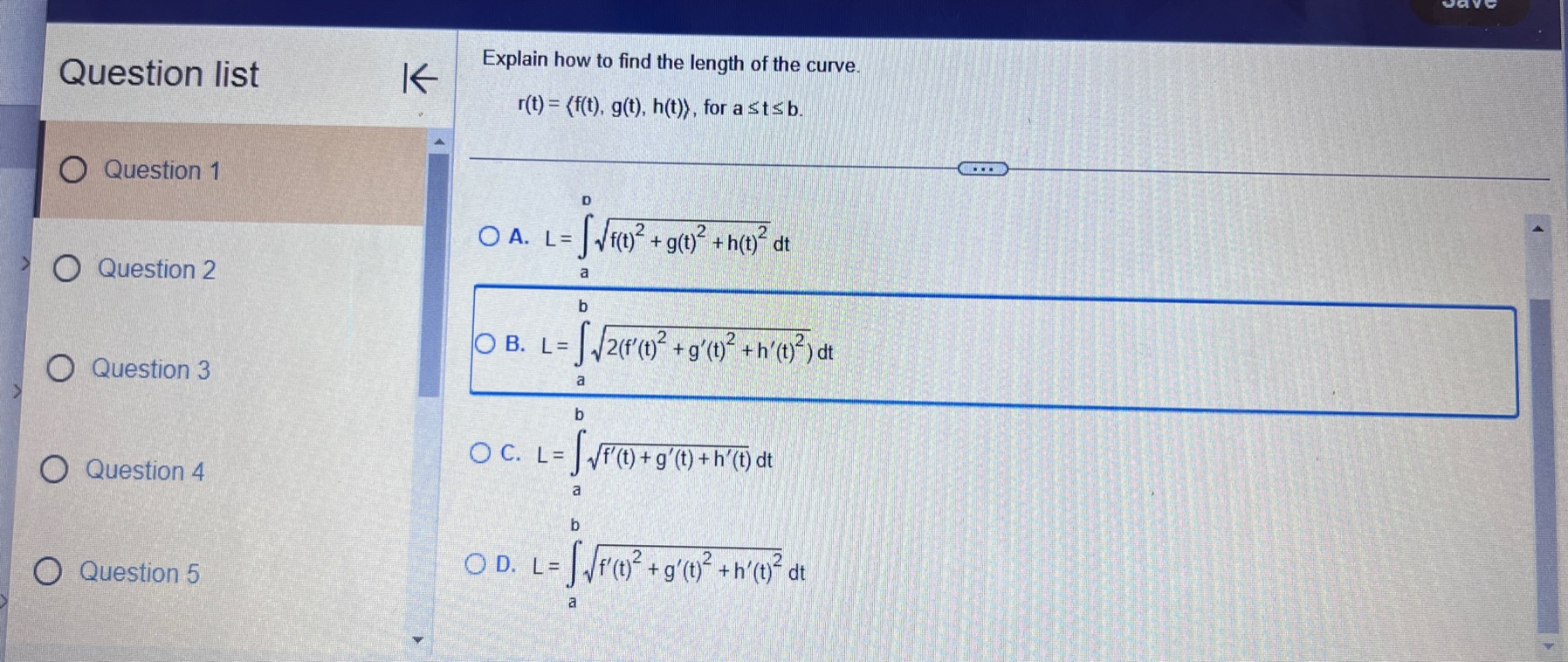 for 0sts Question 1 L = O Question 2 (Type an exact