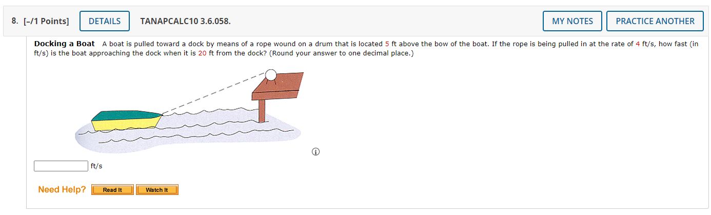  3. [-11 Points] TANAPCALC10 3.6.058. PRACTlCE ANOTHER Docking a Beat A