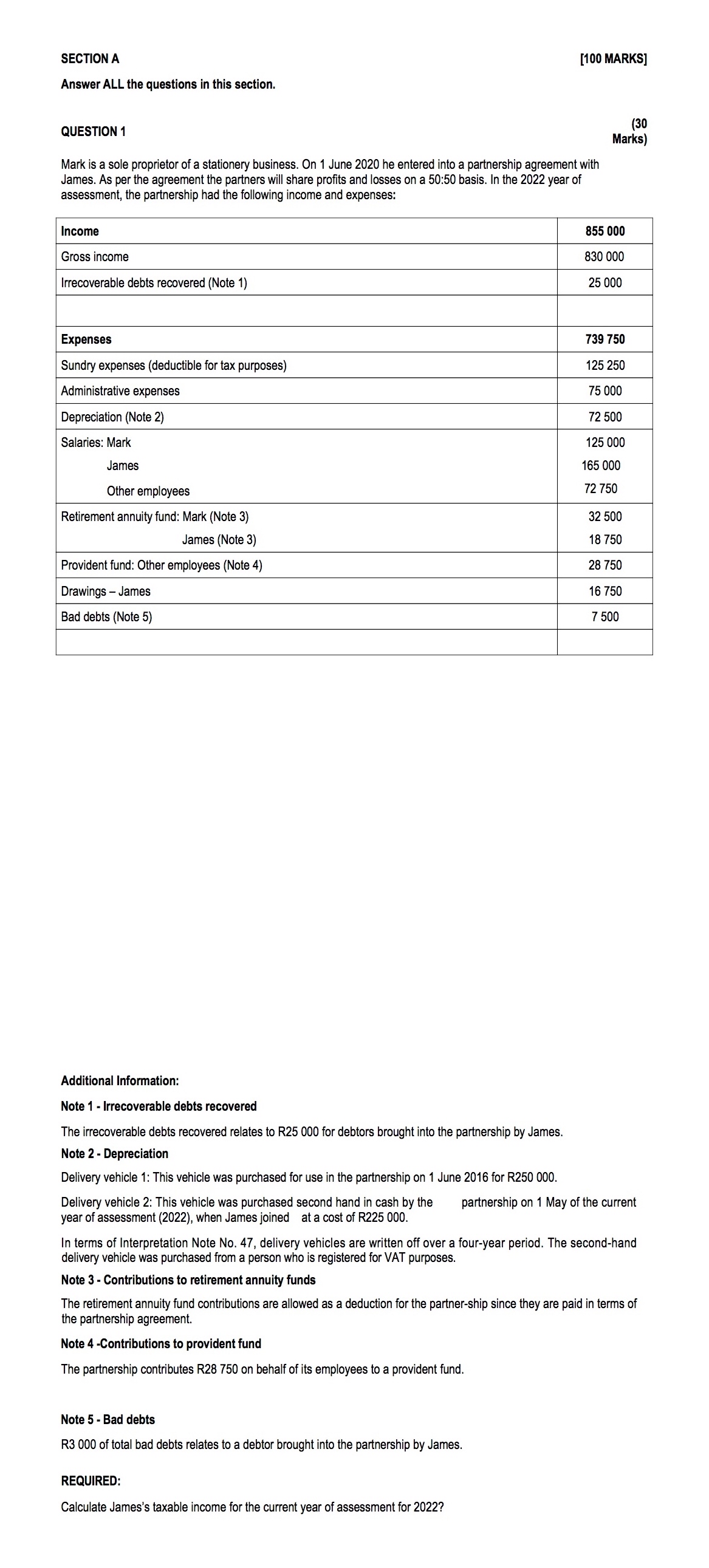  SECTION A [100 MARKS] Answer ALL the questions in this section.