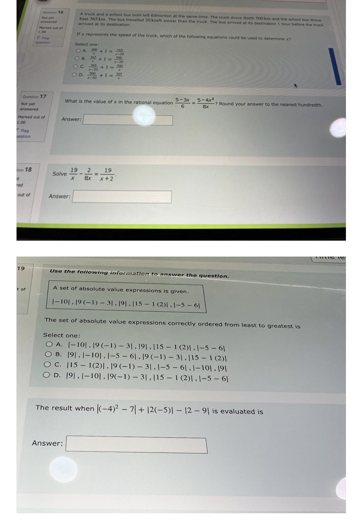 youuu. Within 1 hourr Question 16 A truck and a school bus