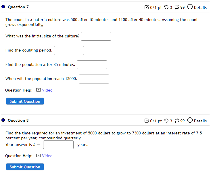 Question Question 8 0/1 pt 3 99 0 Details Find the time