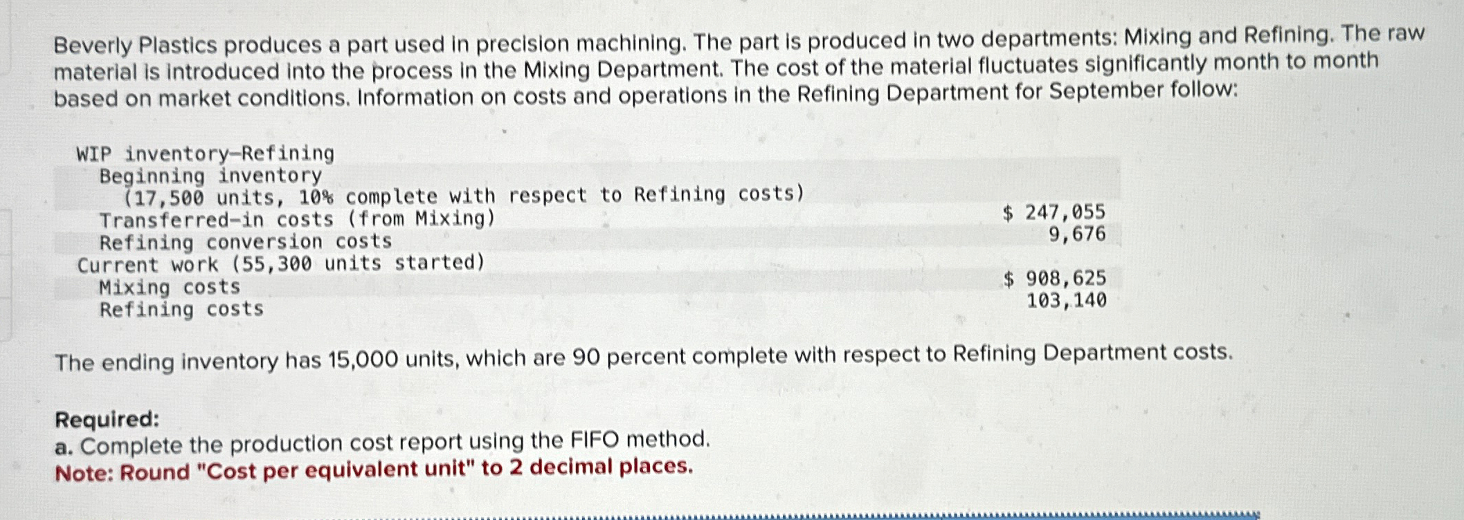 Beverly Plastics produces a part used in precision machining. The part