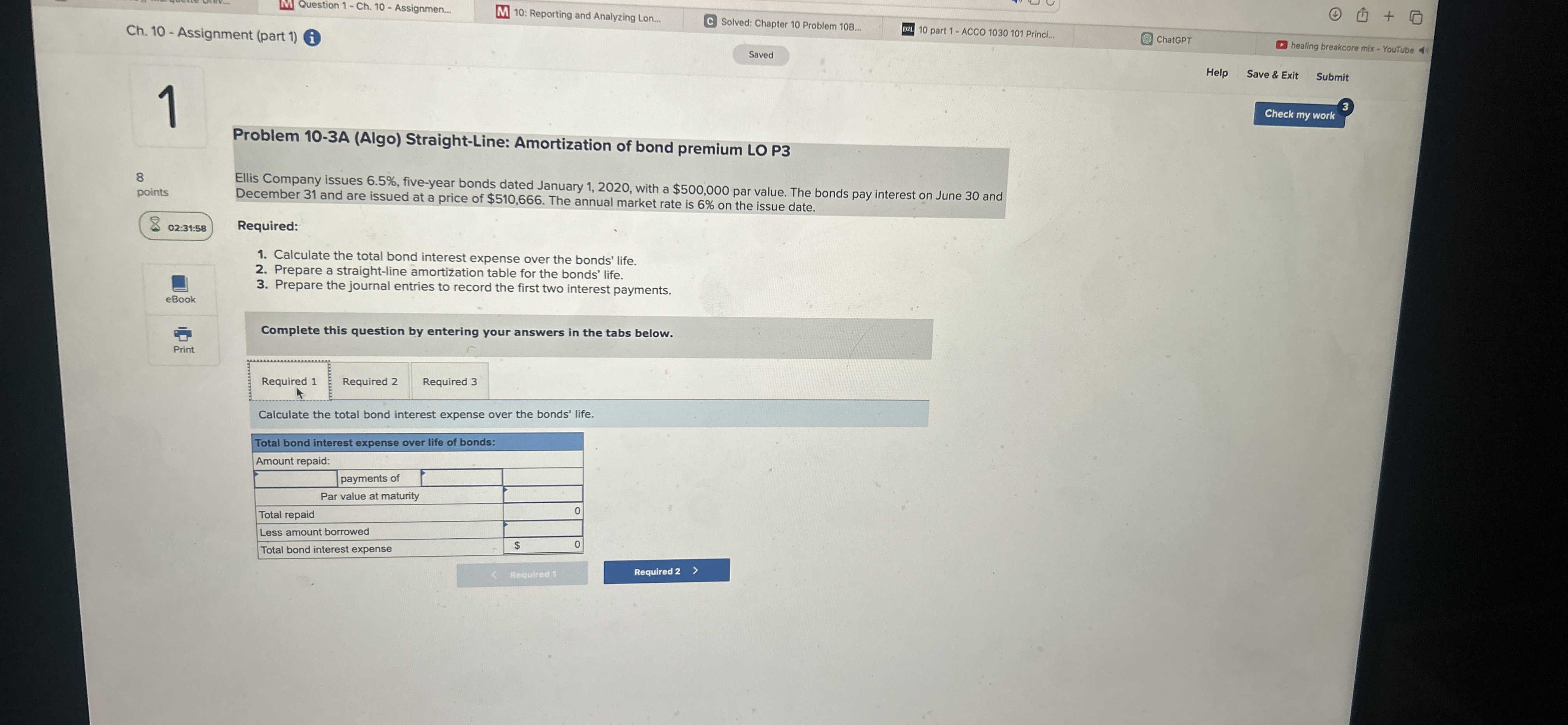  Ch.10- Assignment (part 1) (i) 10: Reporting and Analyzing Lon... Solved: