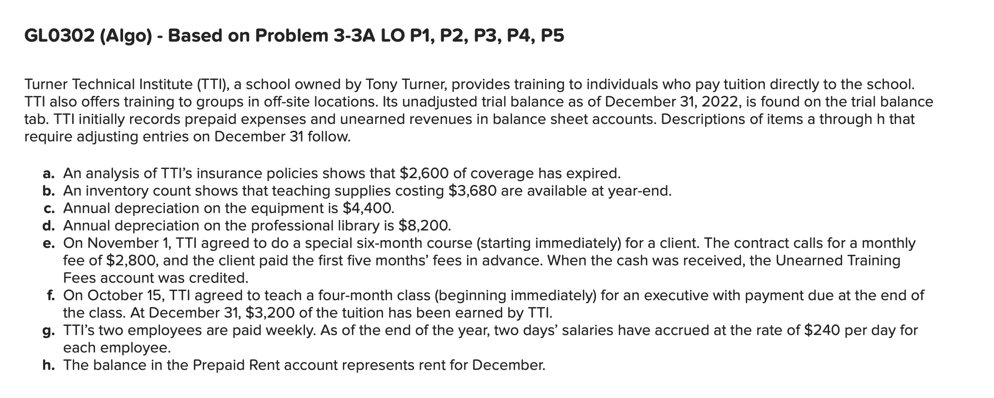 Turner Technical Institute (TTI), a school owned by Tony Turner, provides training