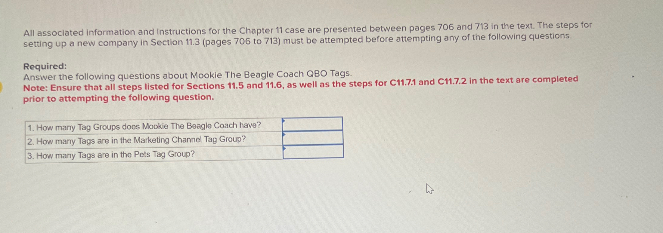 presented between pages 706 and 713 in the text. The steps for