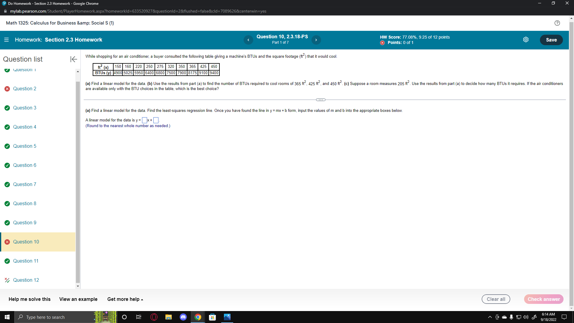 Math 1325: Calculus for Business & Social S (1) ? Homework: Section