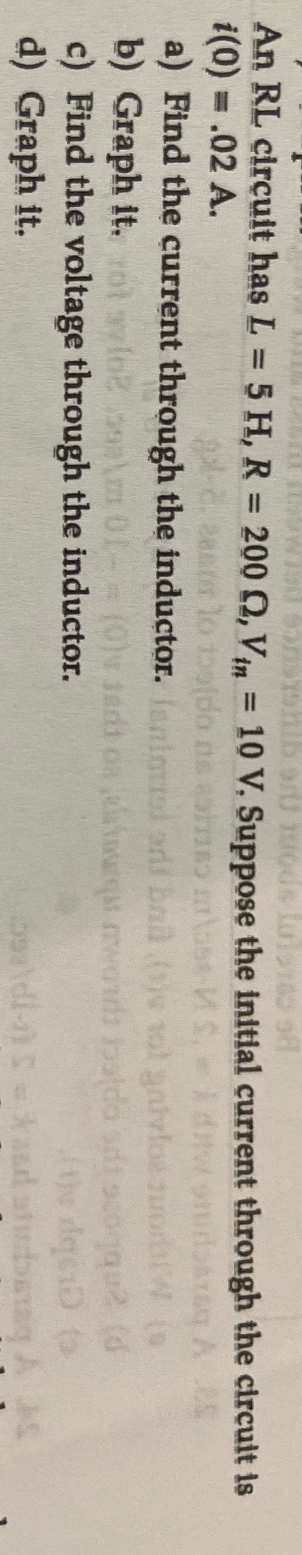 RI =Vin . Please include ALL STEPS, IDENTITIES, CALCULATIONS AND FORMULAS USED