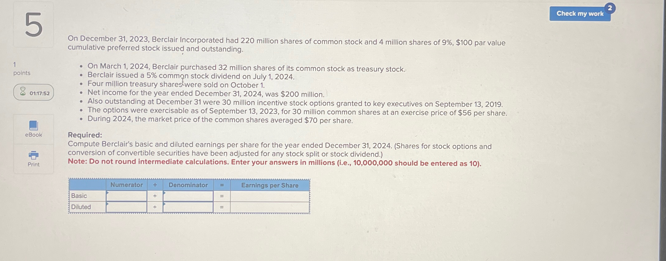 million shares of common stock and 4 million shares of 9%,$100 par