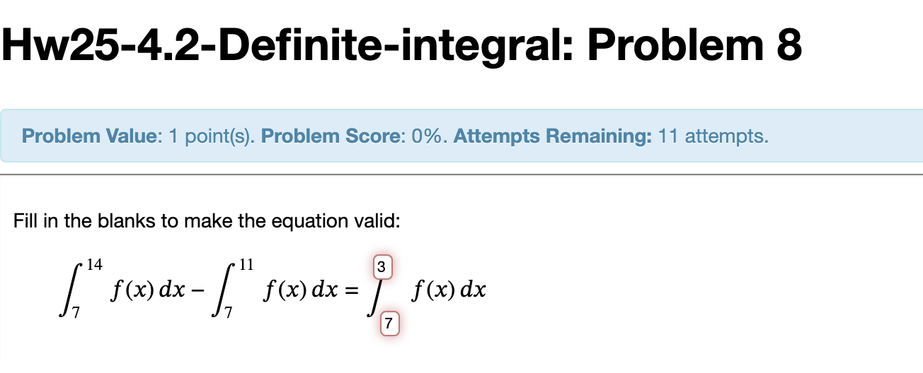 Remaining: 11 attempts. Fill in the blanks to make the equation valid: