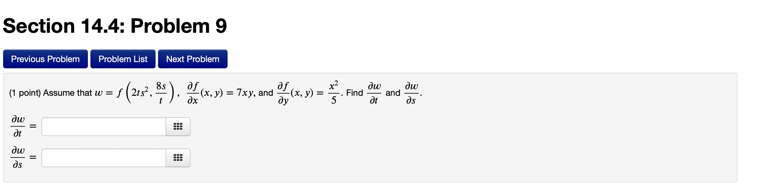 (x, y) = 7xy, and Of ( x, y ) = X