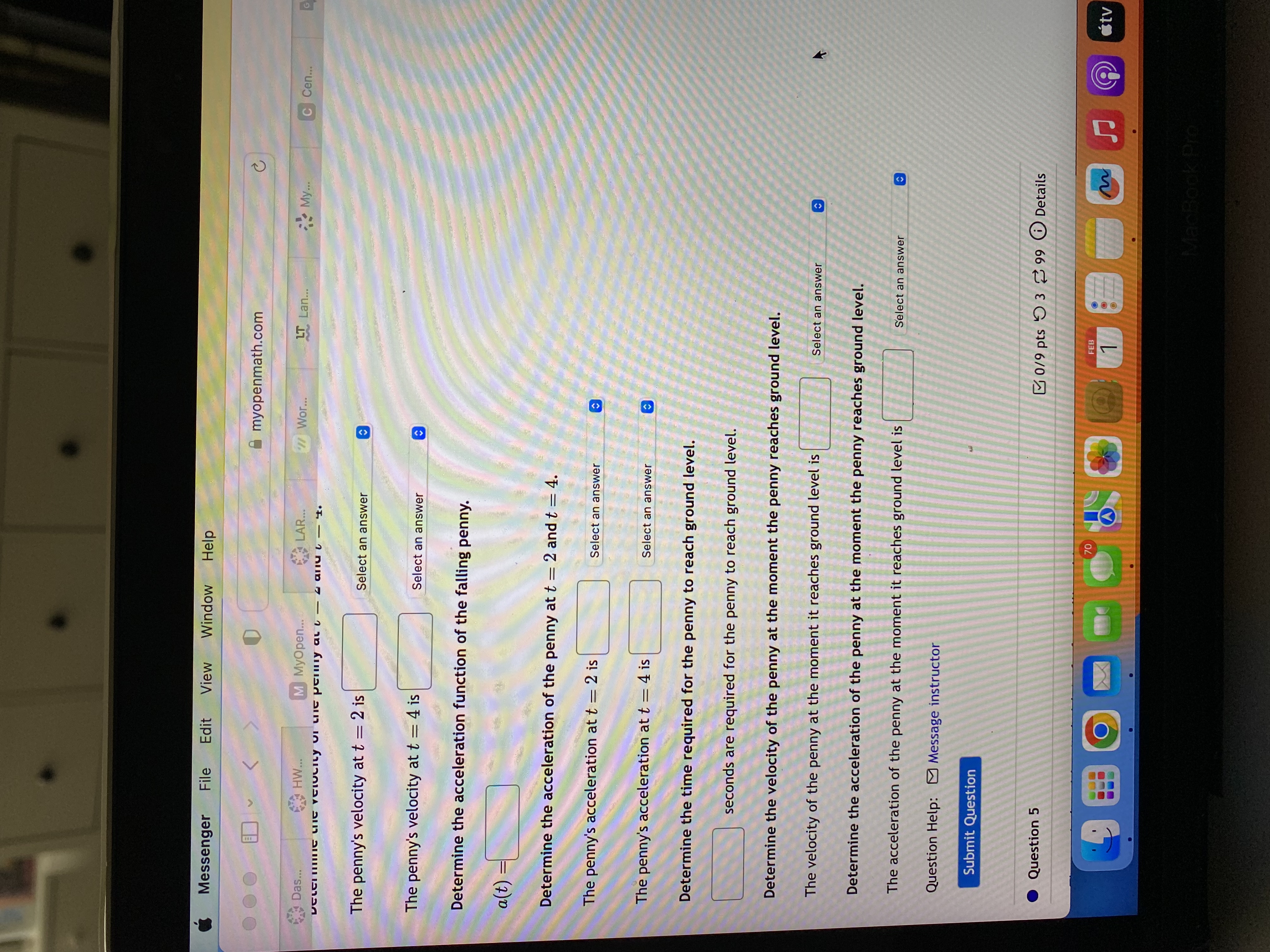 answer E The object's speed at t = 1 is Select an