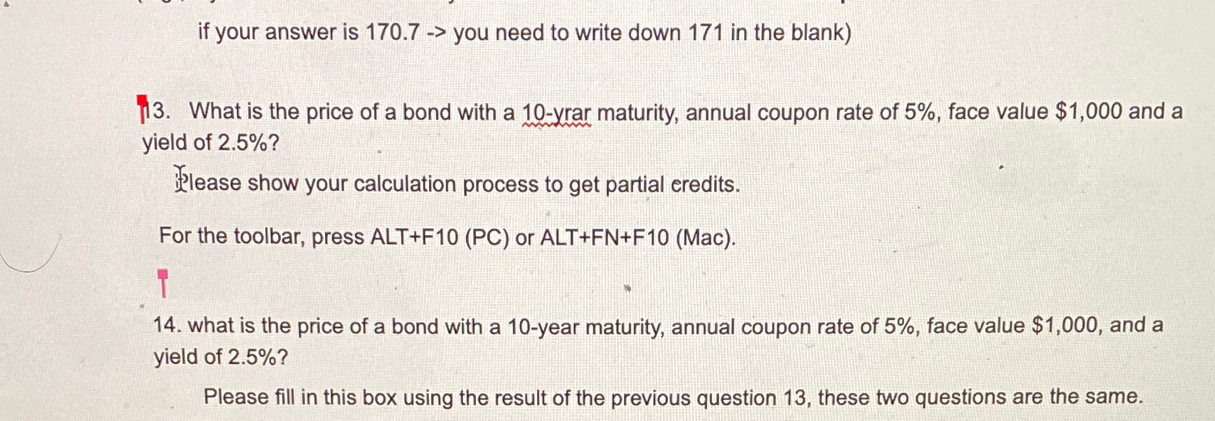 Need help with 14 & 15 if your answer is 170.7