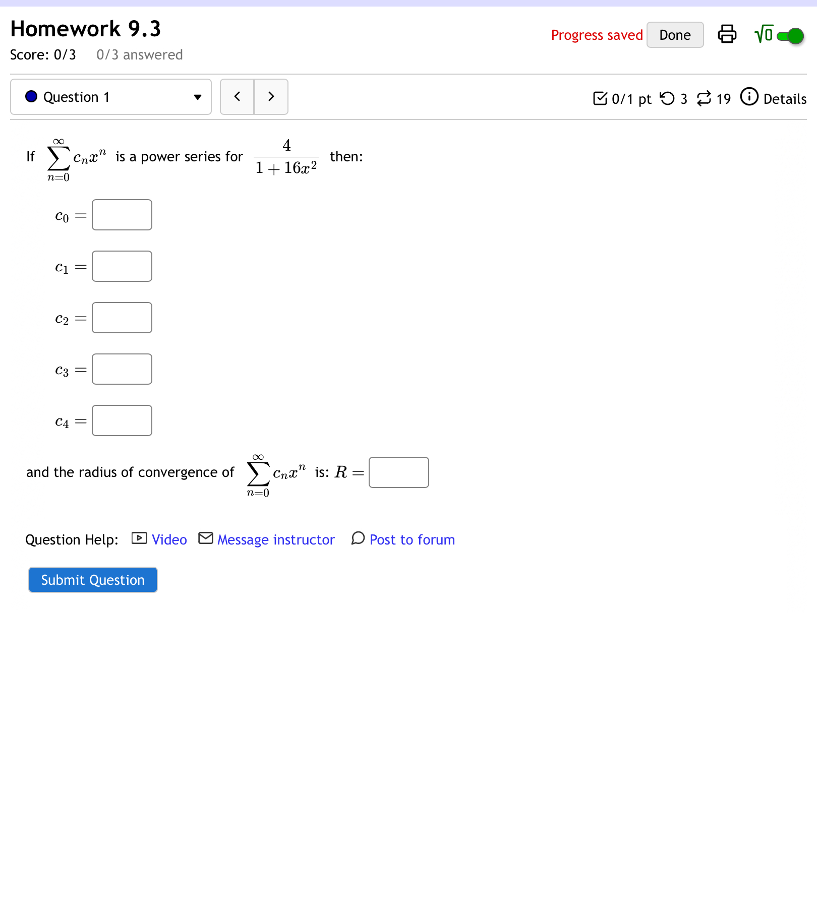 chm\" is a power series for W then: m 00 and the
