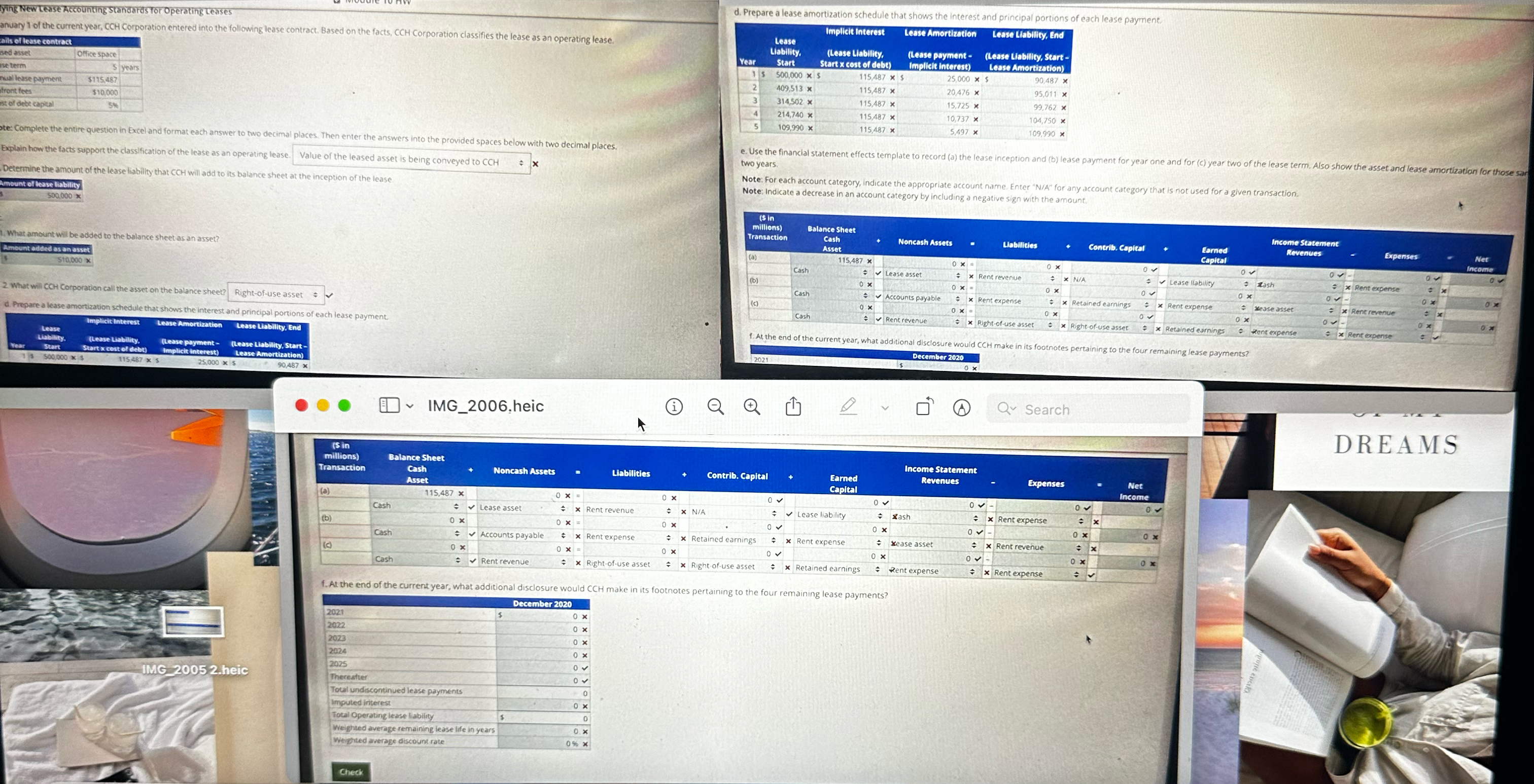 d. Prepare a lease amortization schedule that shcrws the interest and pr.nopal