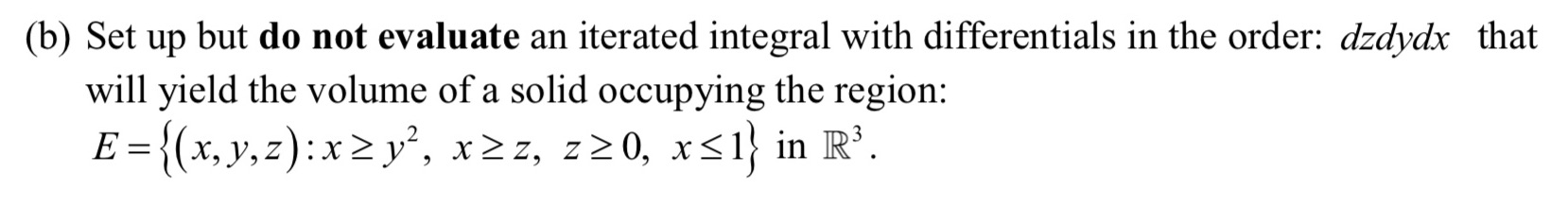Need help with practice problem (b) Set up but do not