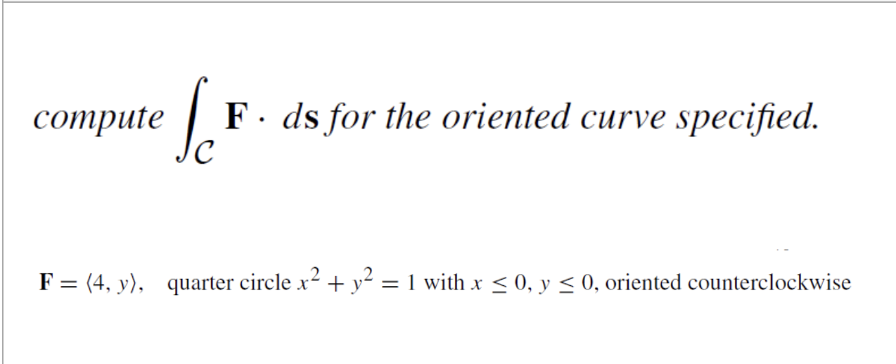 = (4, y), quarter circle x- + y- = 1 with x