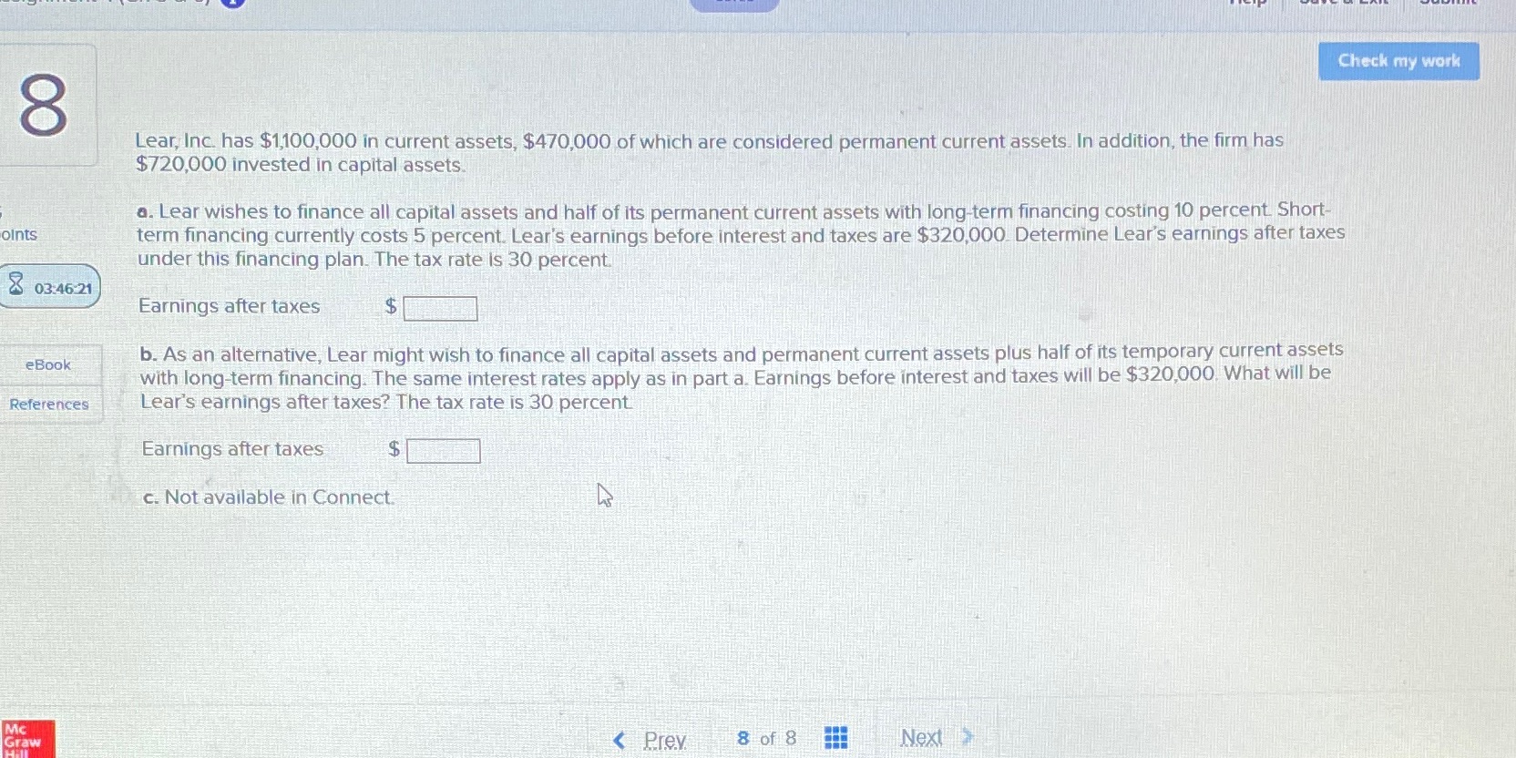 $470,000 of which are considered permanent current assets. In addition, the firm