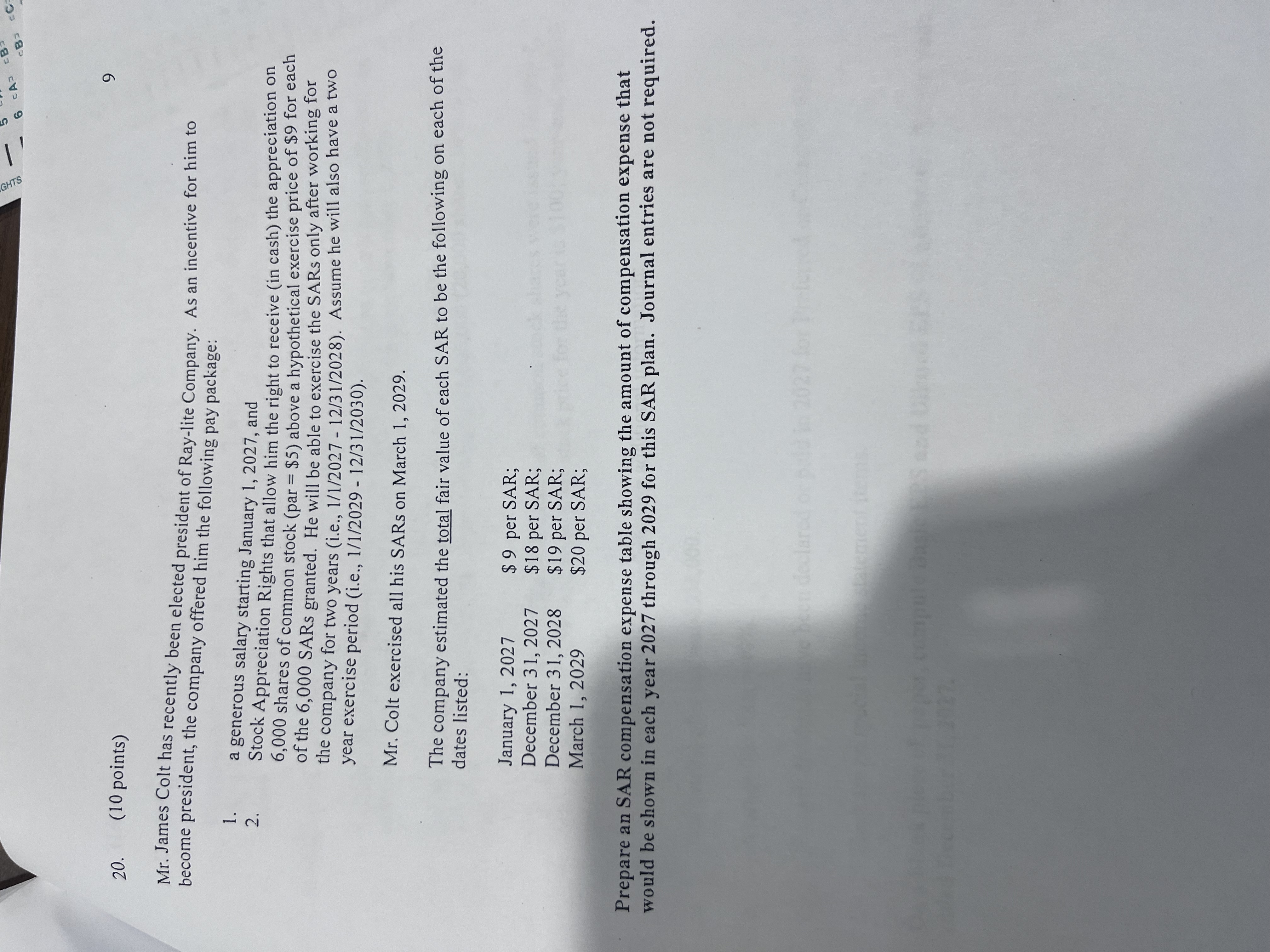 of Ray-lite Company. As an incentive for him to become president, the