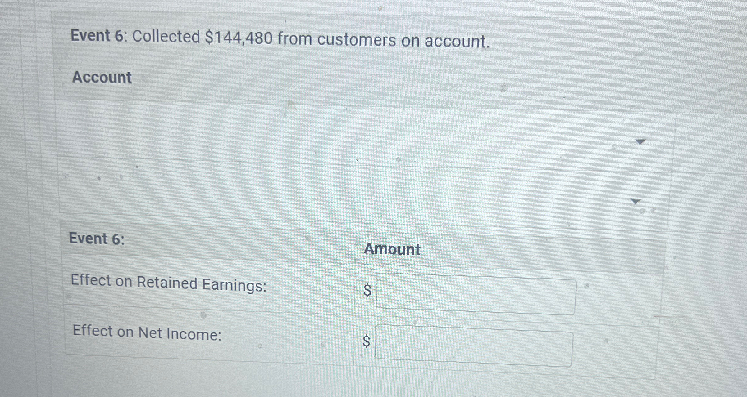 Effect on Retained Earnings: Effect on Net Income: 