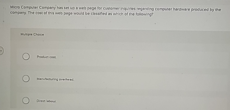 Inquirles regarding computer hardware produced by the company. The cost of this