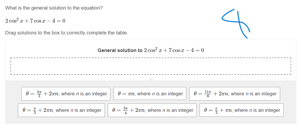 0 = 2 sin O tan Drag solutions to the box to