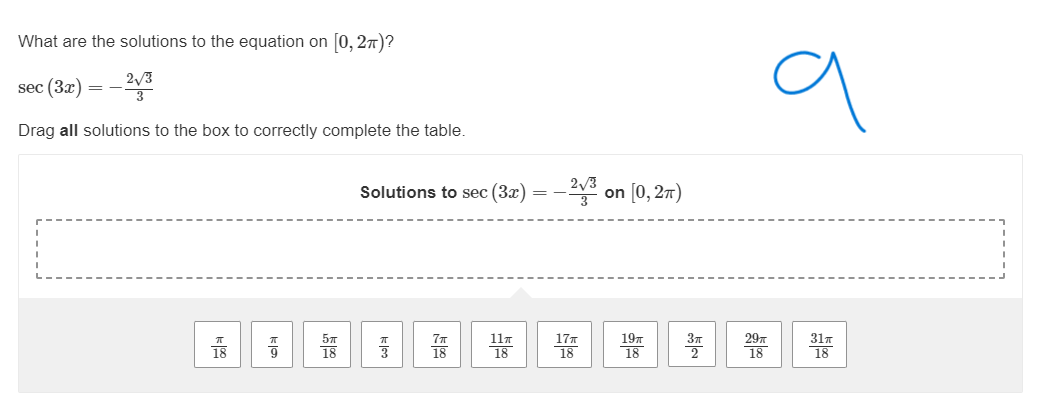 correctly complete the table. General solution to v2 tan 0 = 2