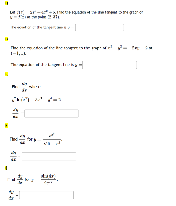 dy _ The" E Bl Evaluate: 3m \"ix'5)\" = dx ' 3::