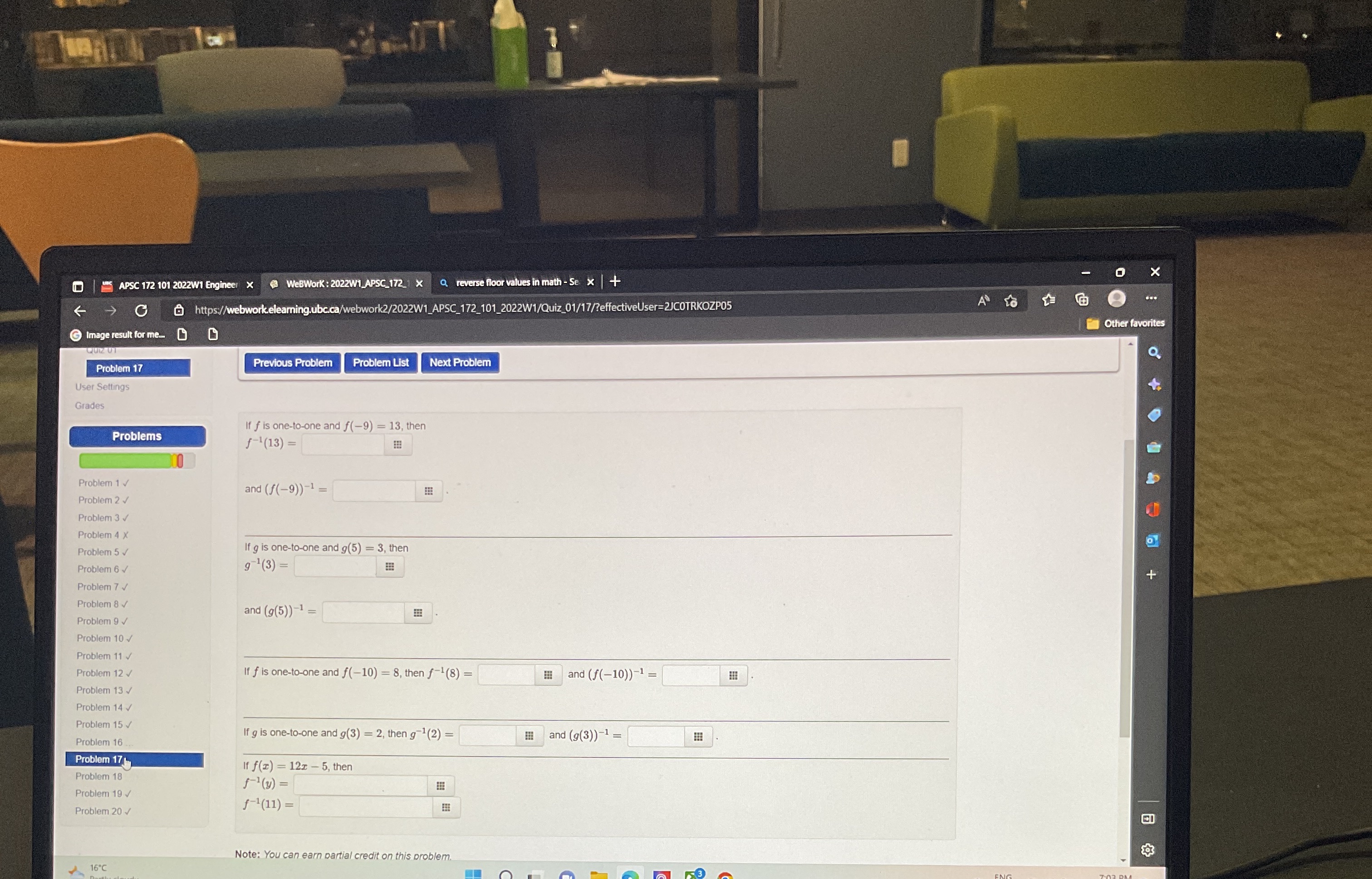 O X DAPSC 172 101 2022W1 Engineer X WeBWork : 2022W1_APSC_172_1