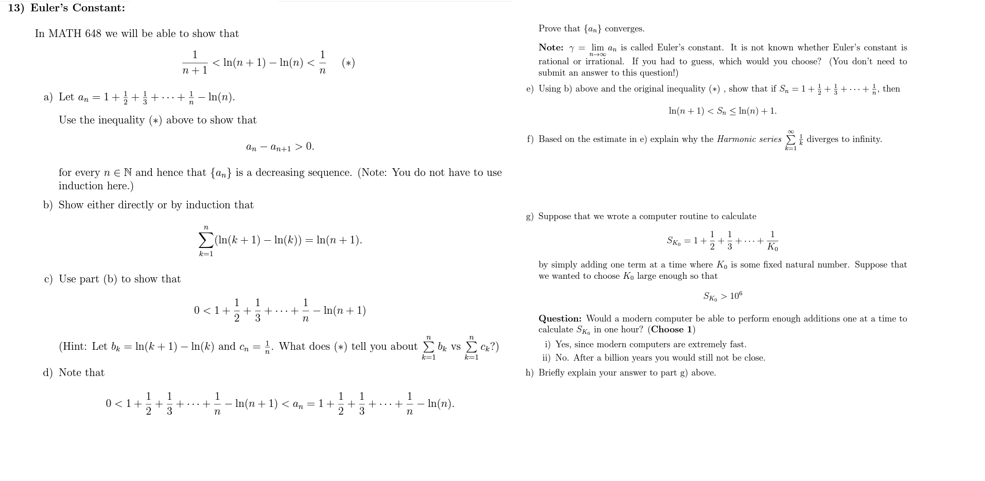 show that Prove that {an} converges. Note: y = lim an is