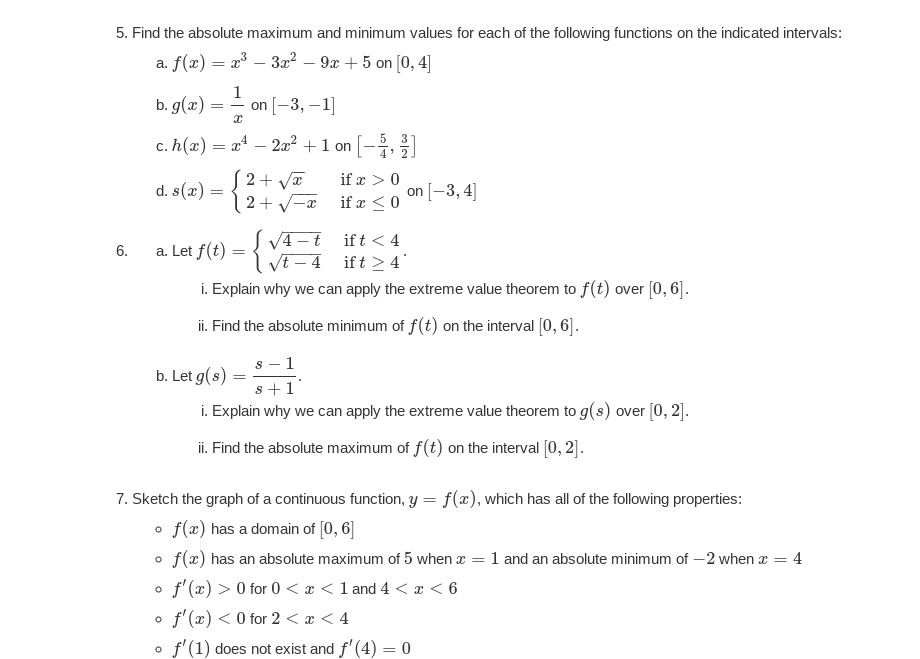 of the function f(x) = 3x* - 4x on the interval [-1,