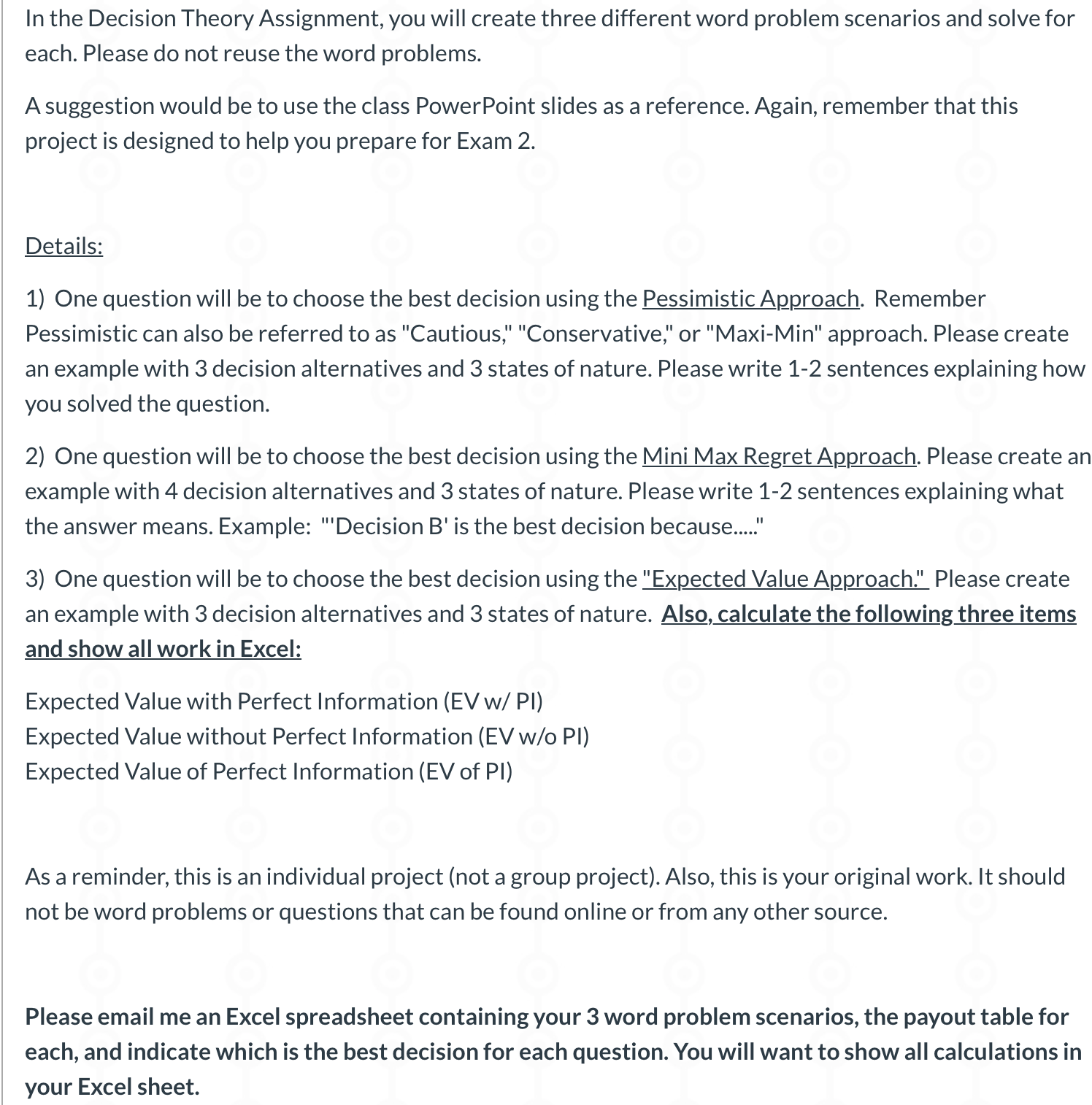 problem scenarios and solve for each. Please do not reuse the word