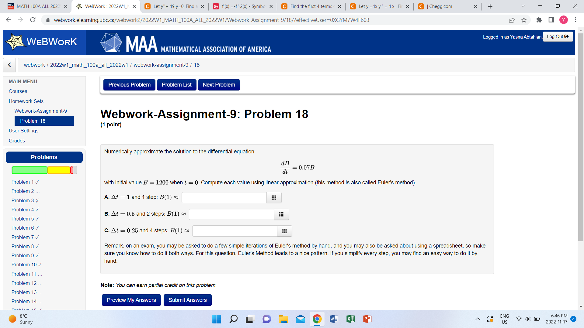  MATH 100A ALL 2022 X WeBWork : 2022W1_1 x C Lety"+