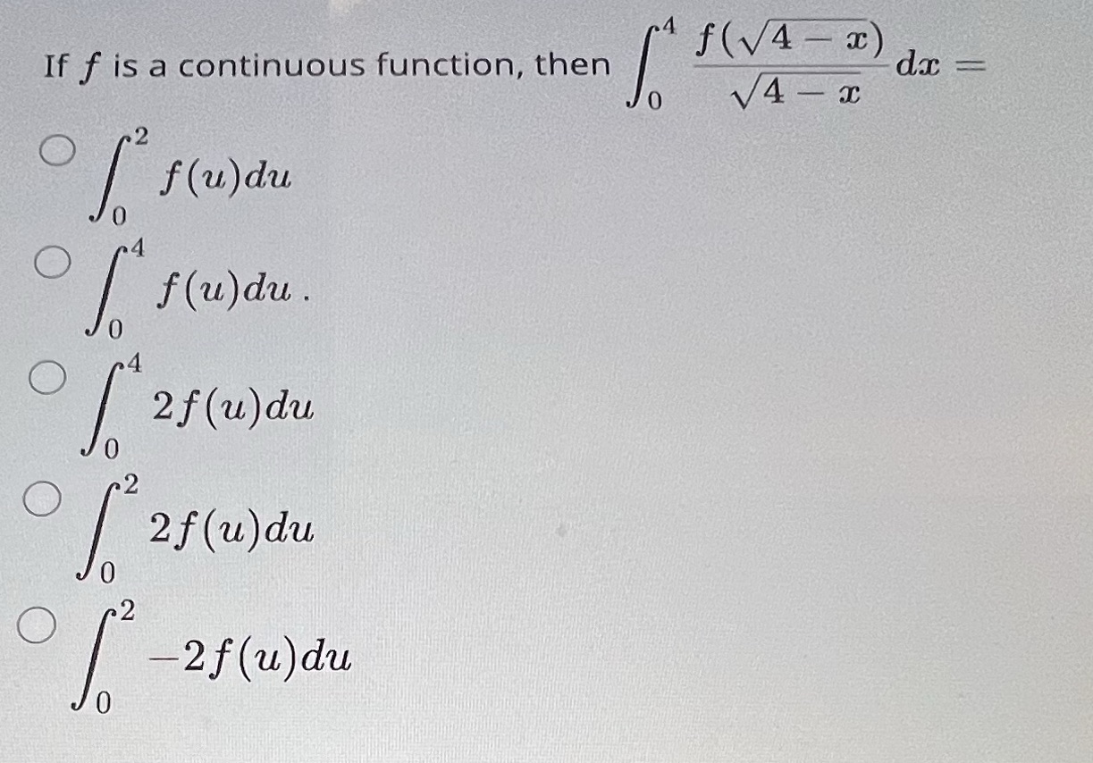 If f is a continuous function, then f ( V 4