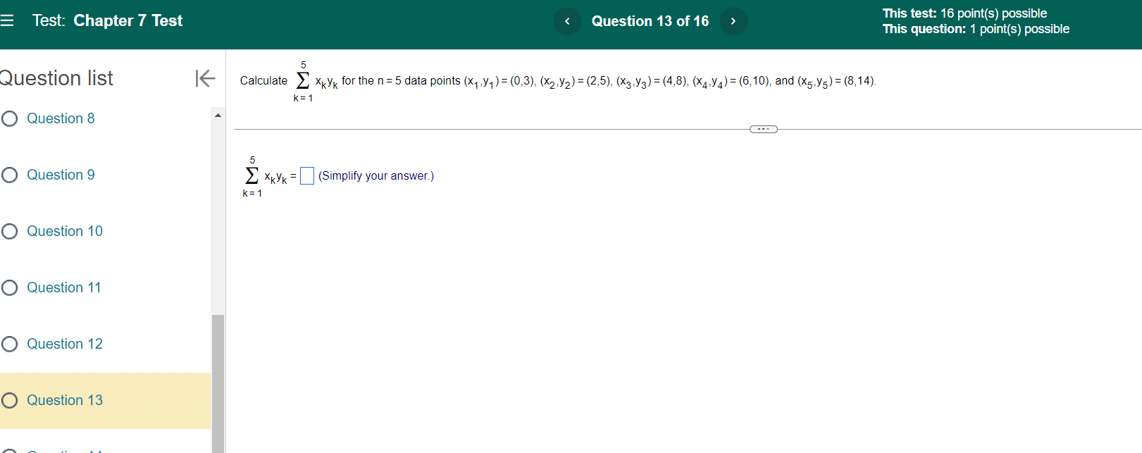 the indicated derivative. dy if z = In (x7 +e3) Question 8
