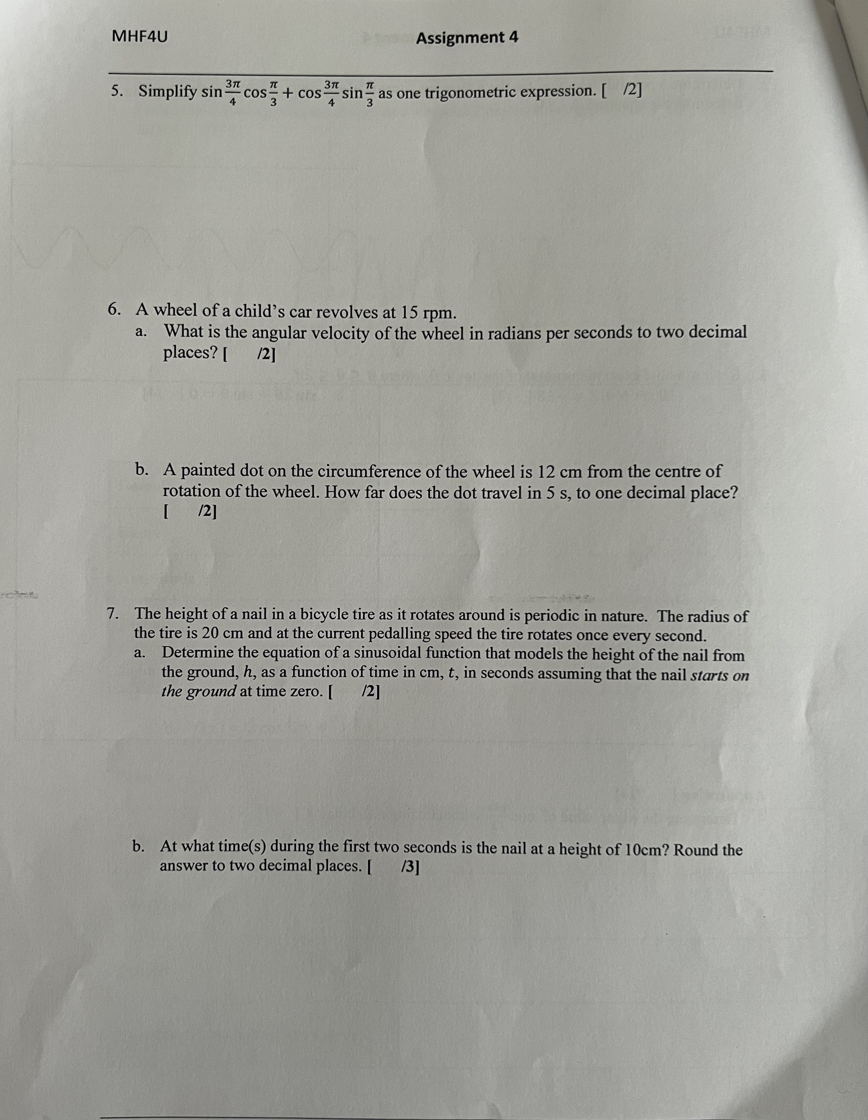 Period Equation of the Axis of the Curve b. f(x) = 3cos