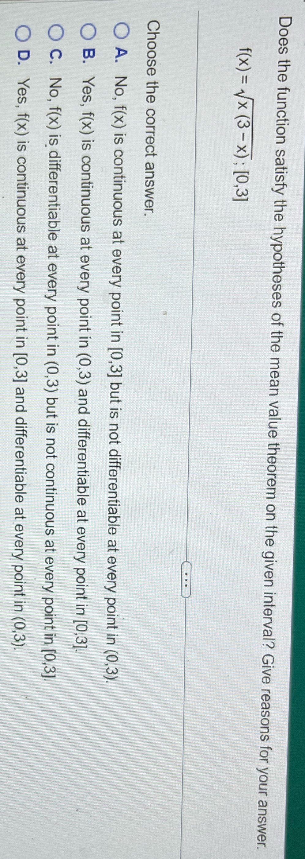 on the given interval? Give reasons for your answer. f(x) = 1x