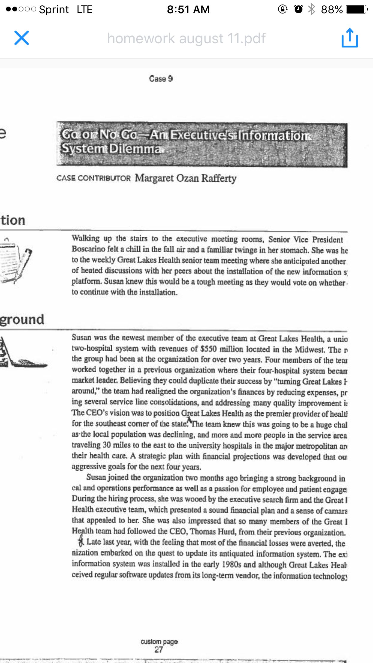 questions.. The TWO questions and the case study are attached. 1. Summary