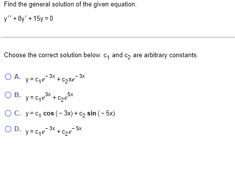 = 10" C and i =0 when t= 0. Choose the correct