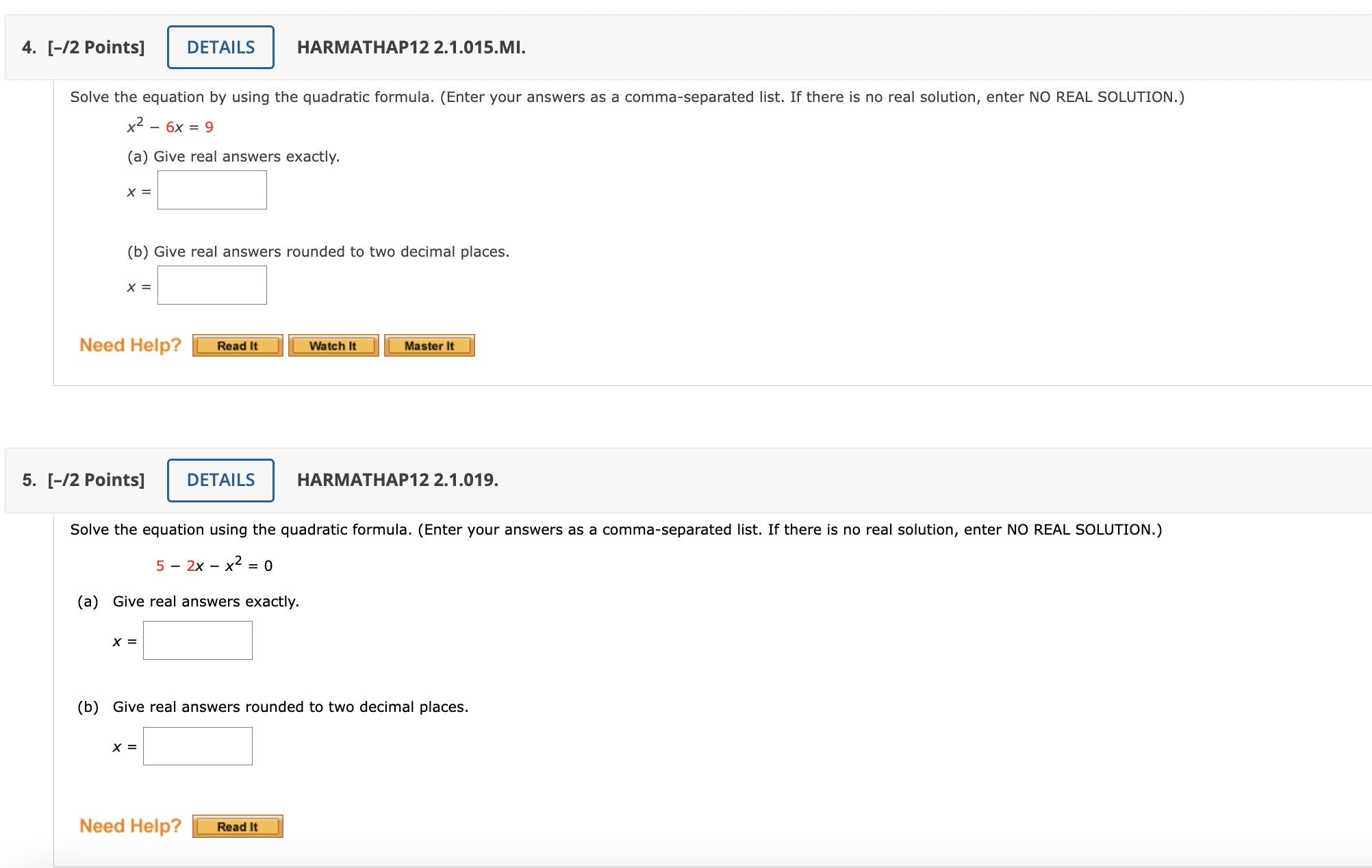 DETAILS HARMATHAP12 5.2.043. Use the properties of logarithms to write the expression