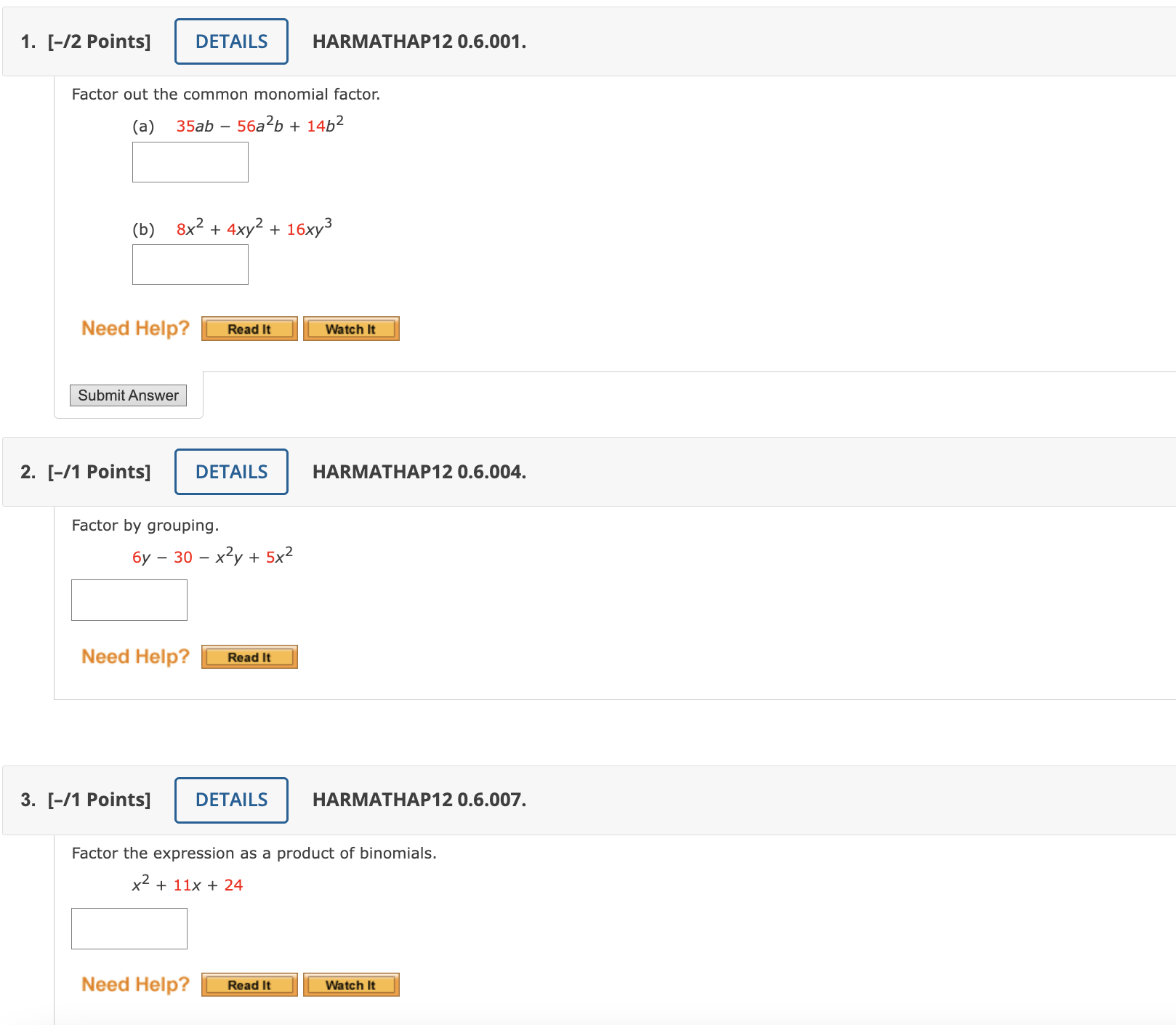 Points] HARMATHAP12 1.6.009. PRACTICE ANOTHER Let C(X) = 5X + 550 and