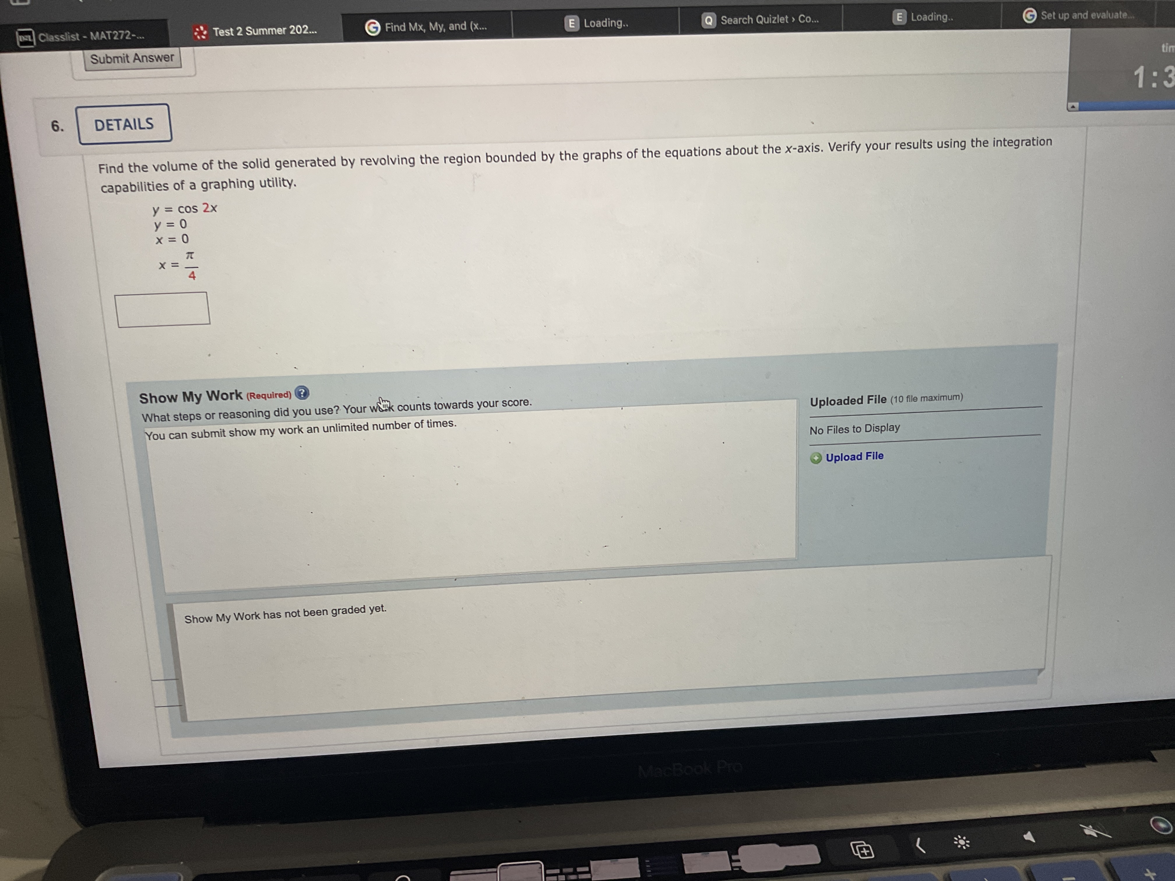  DSL Classlist - MAT272-. Test 2 Summer 202.. G Find Mx,