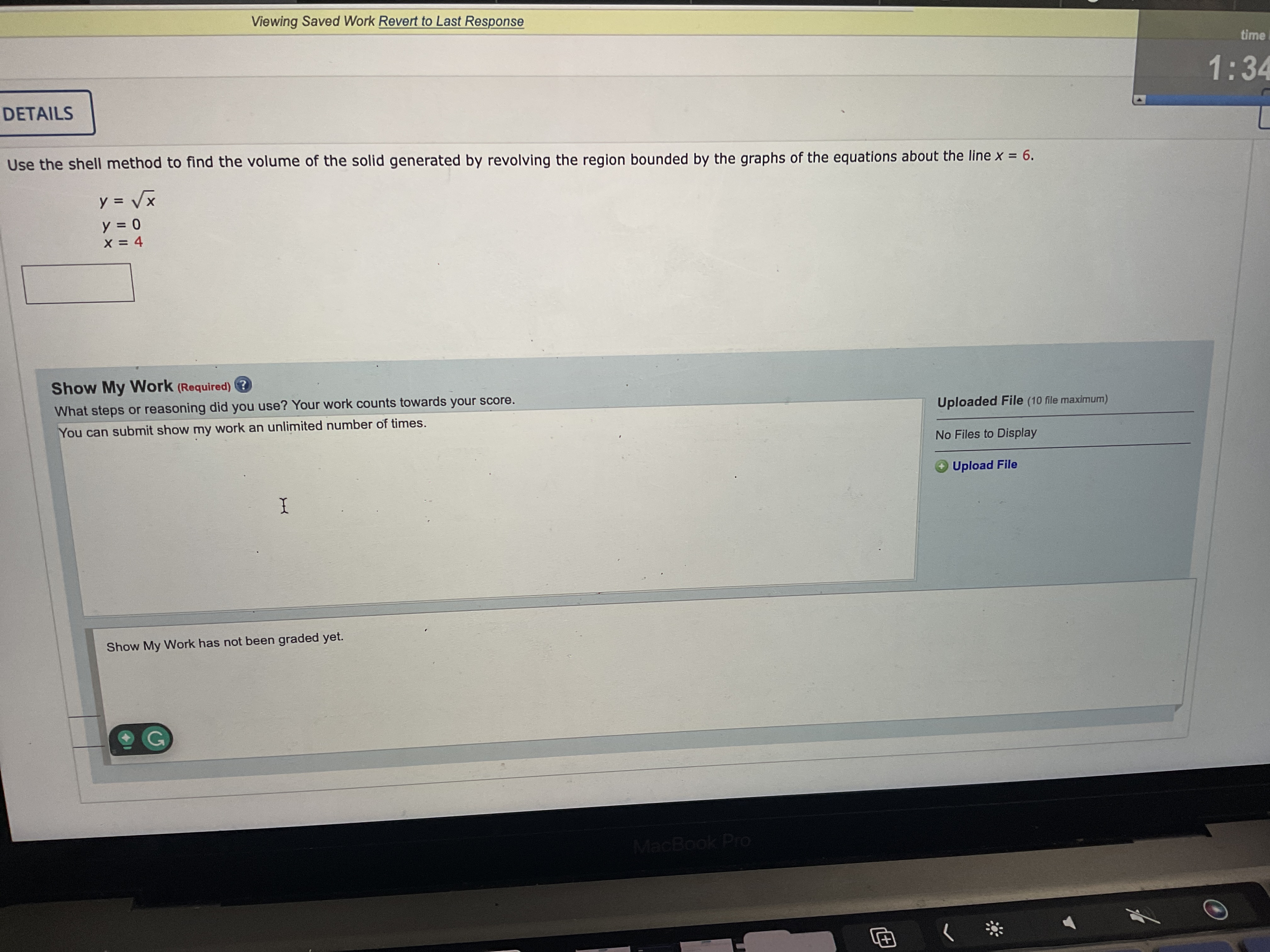 0 X = 0 X = Show My Work (Required) ? What