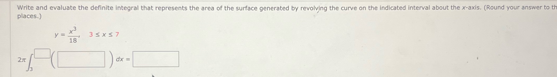 the surface generated by revolving the curve on the indicated interval about