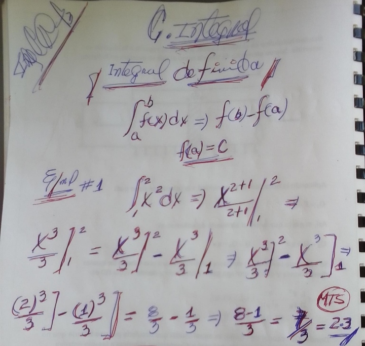 Integrales definidasEjemplo...look at the exampledefinite integrals.video link:https://youtu.be/K15rvmw2WwI Integral defineda fox) dx