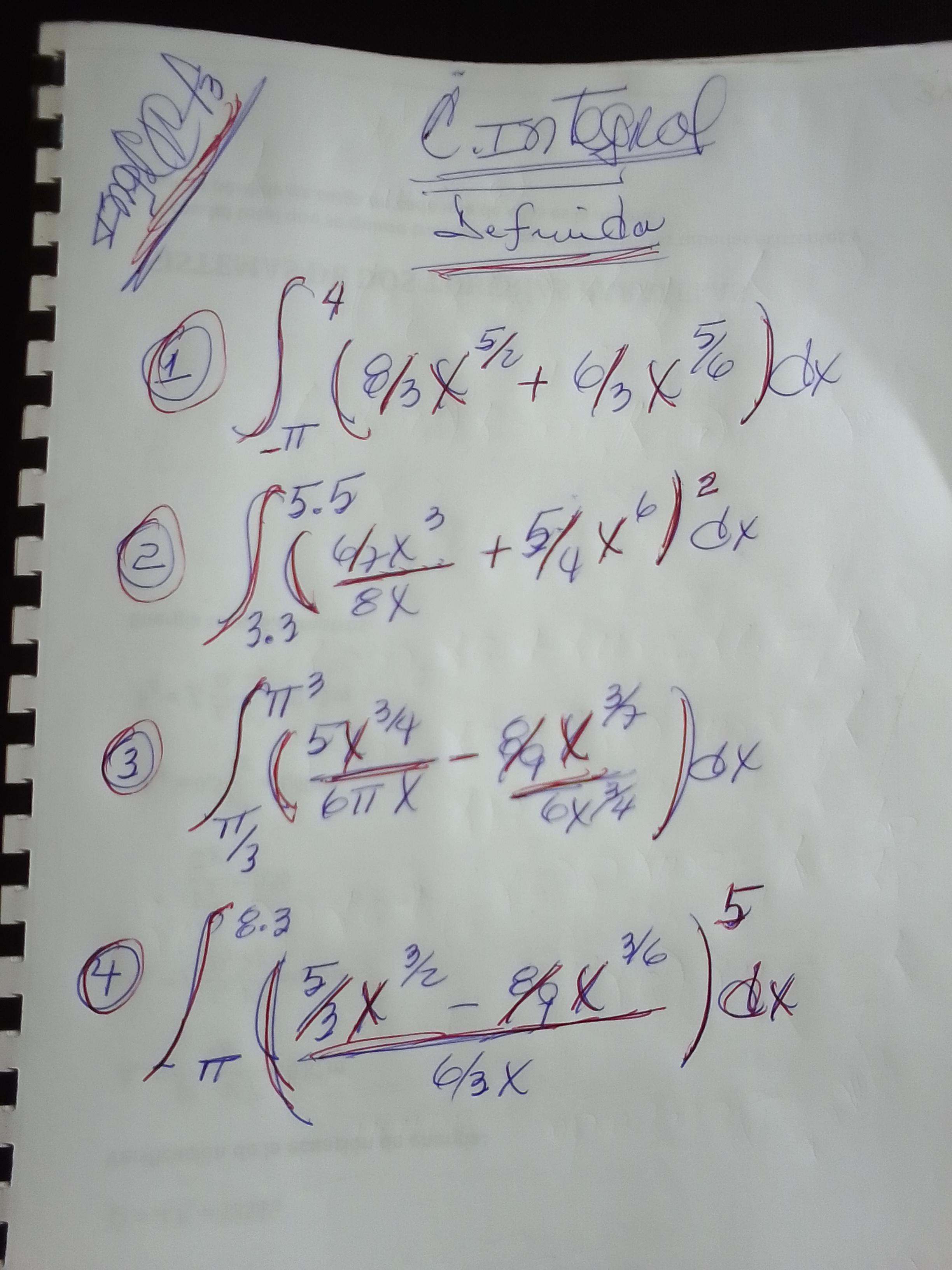 1 x dx = ) * 2 + 1 12 = 8-1