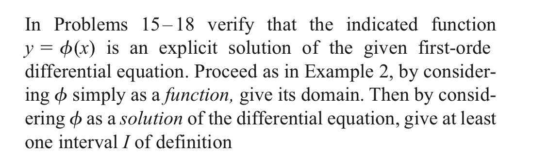 is an explicit solution of the given first-orde differential equation. Proceed as