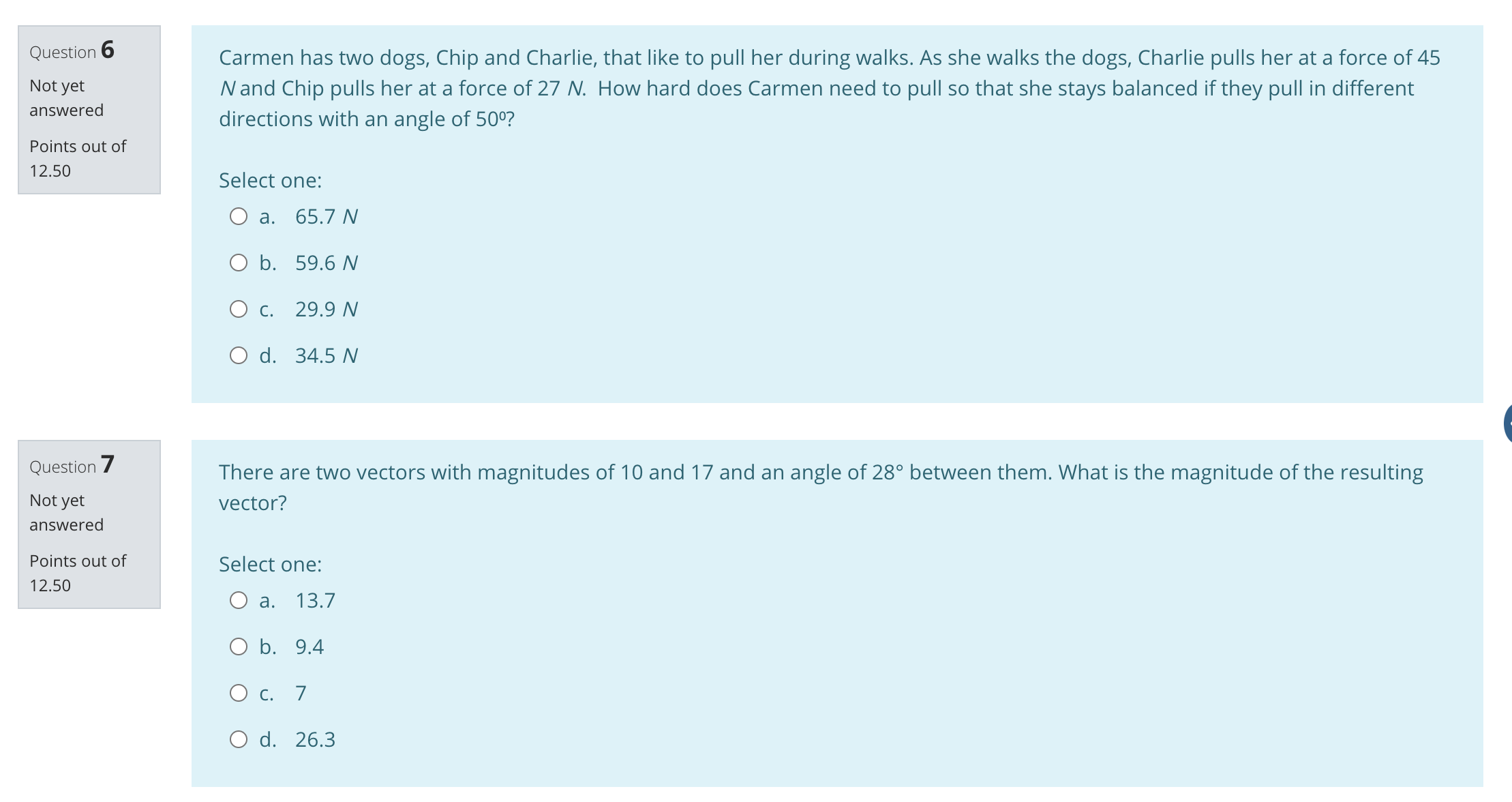 out of O a. 11 n 14.29 6 O b. 171 6