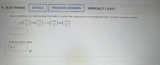 U Owebassign not/web/Student/Assignment-Responses/submit.dep=109481 16/tags autosave#question324-1494_6 Submit Answer 5. [0.5/1 Points] DETAILS PREVIOUS