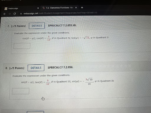 ANSWERS SPRECALC7 7.3.029. MY NOTES ASK YOUR TEACHER PRACTICE ANOTHER Simplify the